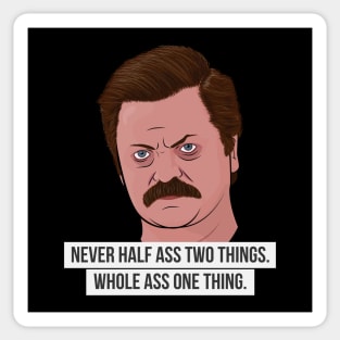 Ron Swanson - Whole Ass Sticker